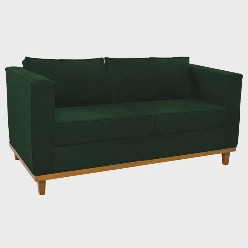 Sofá 2 Lugares Europa Suede Verde Amarena Móveis