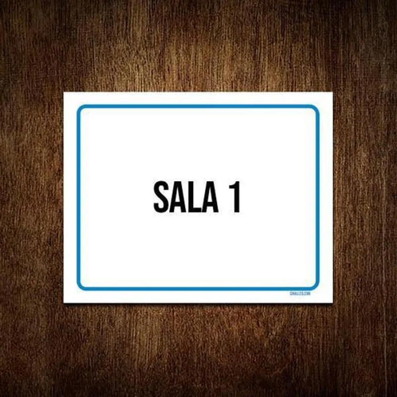 Kit 5 Placas Ambiente Sinalização Setor Sala 1
