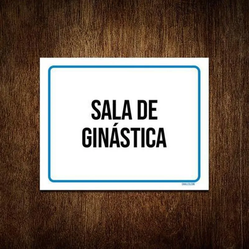 Kit 5 Placas Ambiente Sinalização Setor Sala De Ginástica