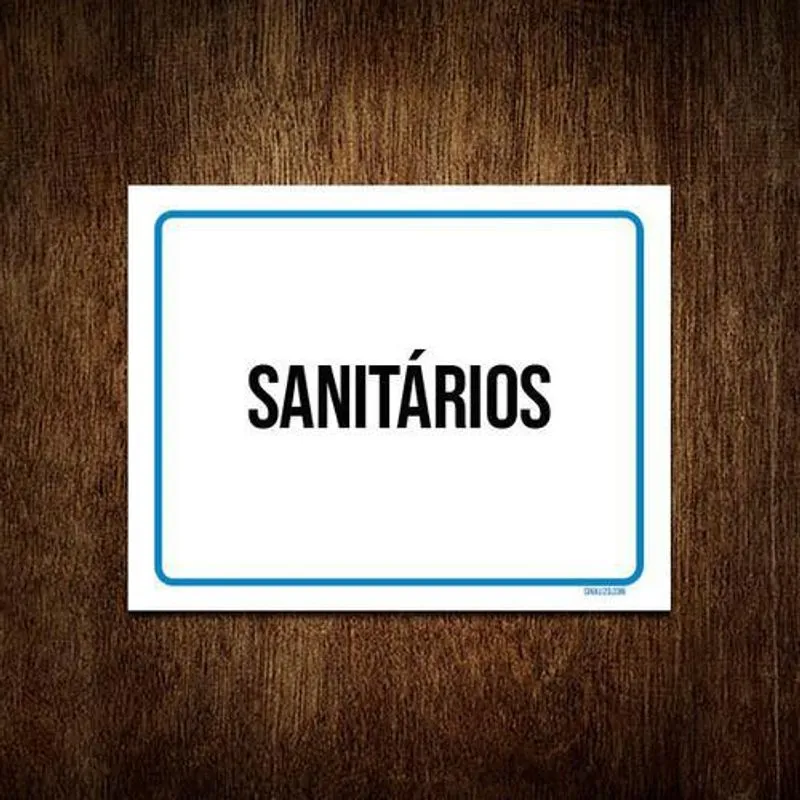 Kit 5 Placas Ambiente Sinalização Setor Sanitários