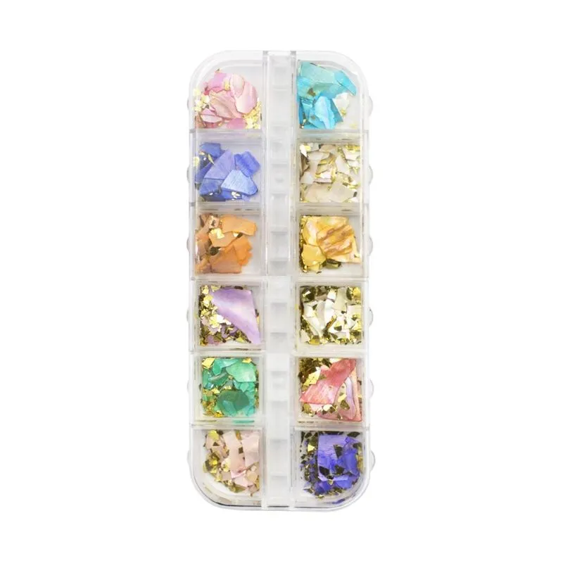 12 Madrepérola Glitter Encapsulamento Unha De Gel Multicolor
