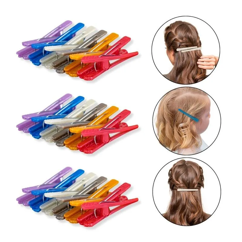 Kit 36 Prendedor Cabelo Presilha Bico Perolado Cabeleireira
