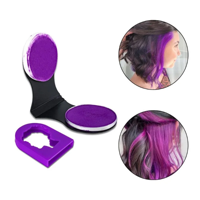 Pintura Tintura Temporária Giz Para Cabelo Cor Intensa Roxo