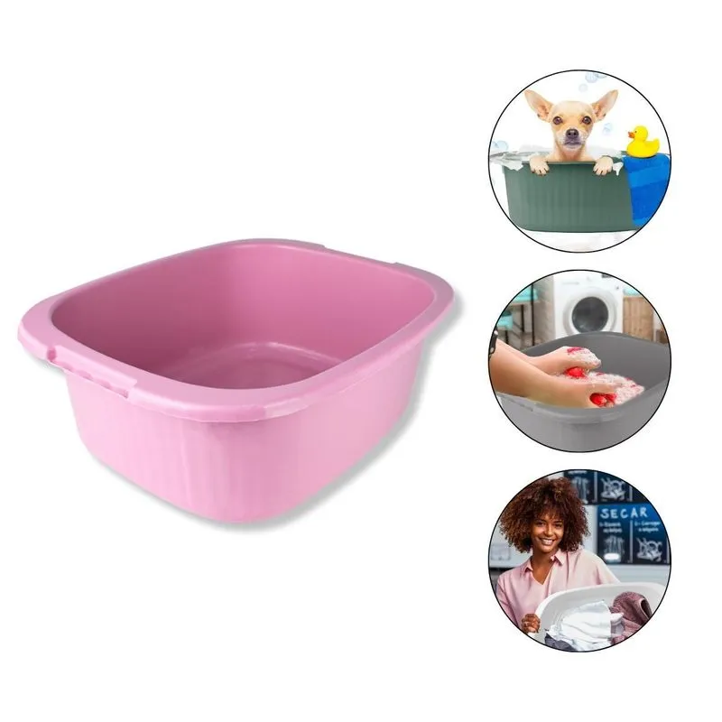 Bacia Multiuso 12l Lar Lavanderia Roupas Casa Utilidades