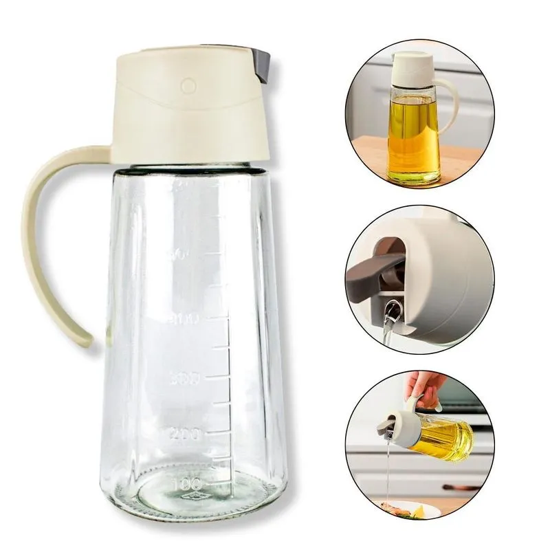 Jarra Dosadora Vidro 630ml Azeite Cozinha Gourmet Utensílio