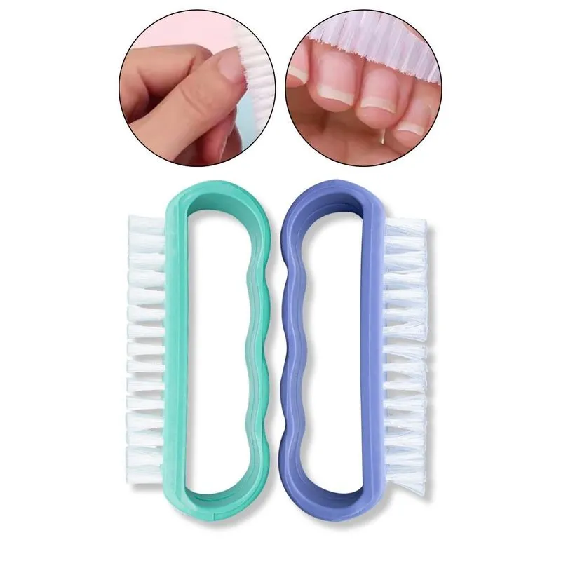 Kit 2 Escovinha Unha Manicure Pedicure Higiene Limpeza Pés