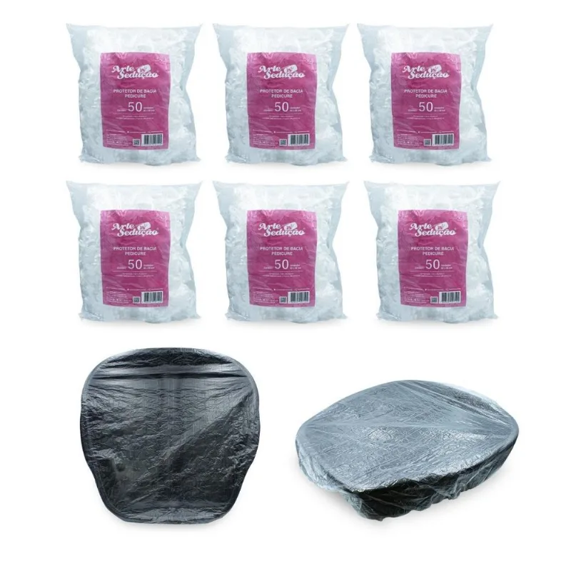 Kit 300 Protetores Bacia Pedicure Descartáveis, Arte Sedução