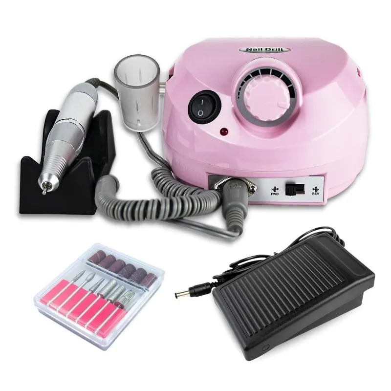 Motor Lixadeira Elétrica Porquinho Nail Drill Bivolt Rosa