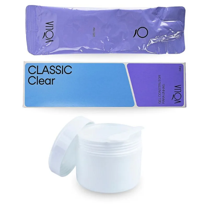 Sachê Refil Gel Classic Clear Vlia 34g + Pote Reutilizável
