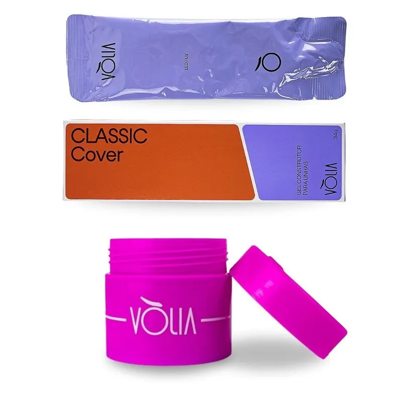 Refil Sachê Gel Led Uv Classic Cover, 34g + Pote Eco, Vlia