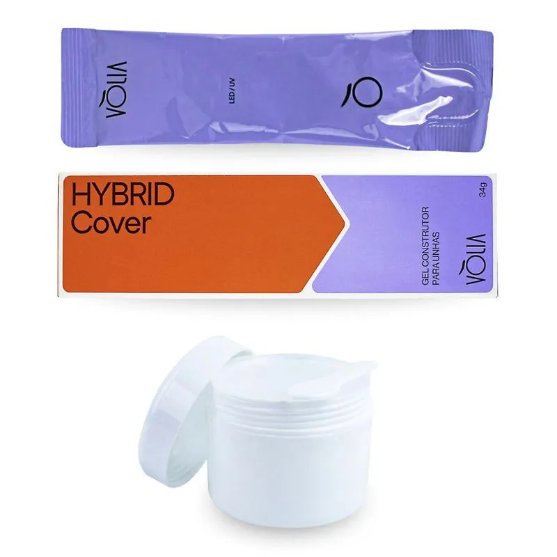 Sachê Refil Gel Hybrid Cover 34g Vlia + Pote Reutilizável