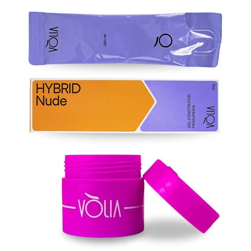 Refil Sachê Gel Led Uv Hybrid Nude, 34g + Pote Eco, Vlia