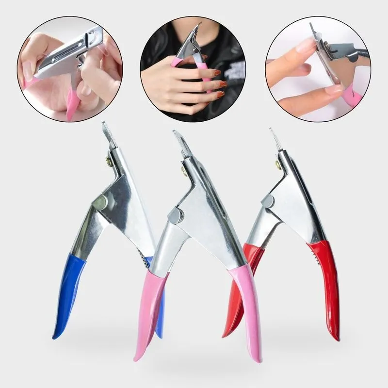 Kit 3 Alicates Cortador Para Unhas Postiças Tips Gel Acrigel
