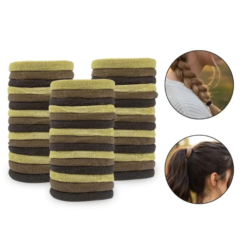 Kit 300 Elásticos Xuxinha Nude Marrom Bege Cabelos