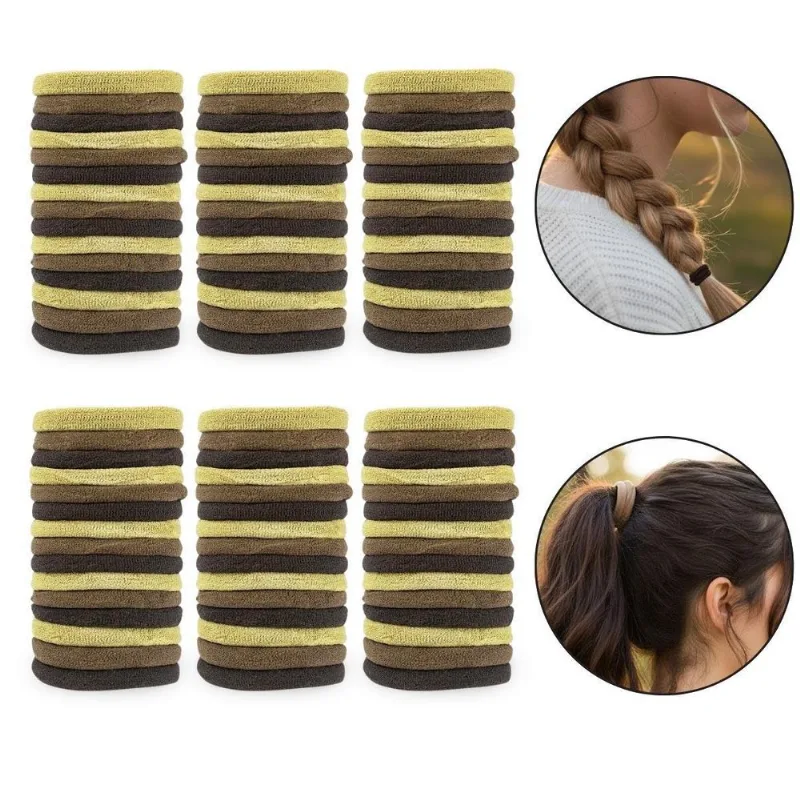 Kit 600 Elásticos Xuxinha Nude Marrom Bege Cabelos