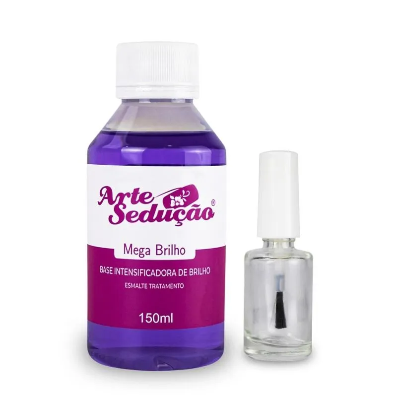 Kit Base Intensificadora Mega Brilho 150ml + Frasco Vidro