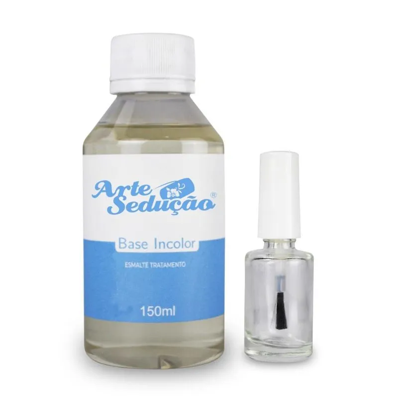 Kit Base Incolor 150ml Arte Sedução + Frasco De Vidro 10ml