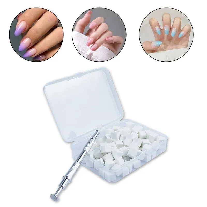 Kit 100 Mini Esponja Degradê Baby Boomer + Aplicador Garra