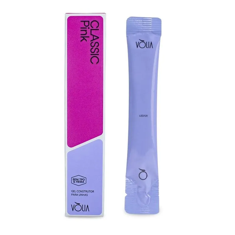 Refil Gel Classic Pink Sem Tpo E Hema Led/Uv Unha 14g Vlia