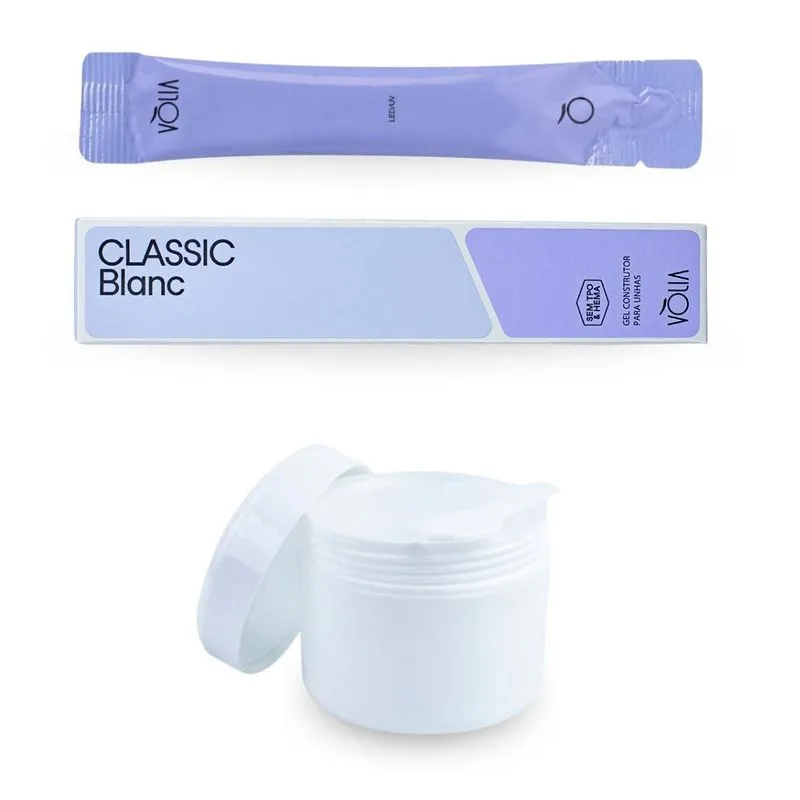 Kit Gel Classic Blanc Sem Tpo Hema 14g Led Uv Vlia + Pote