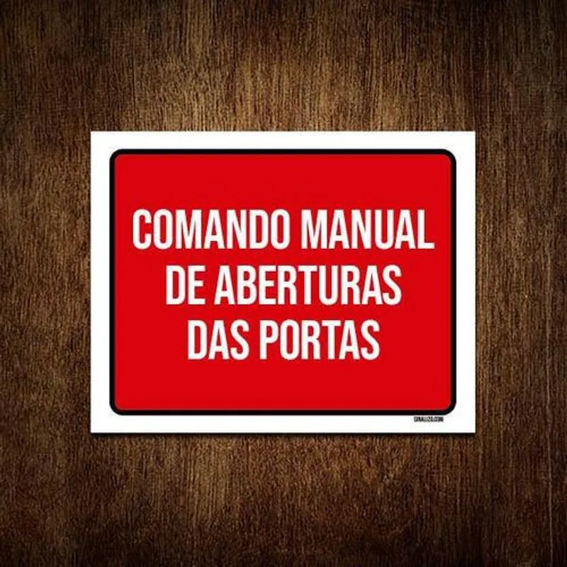 Kit 5 Placas Comando Manual Aberturas Das Portas