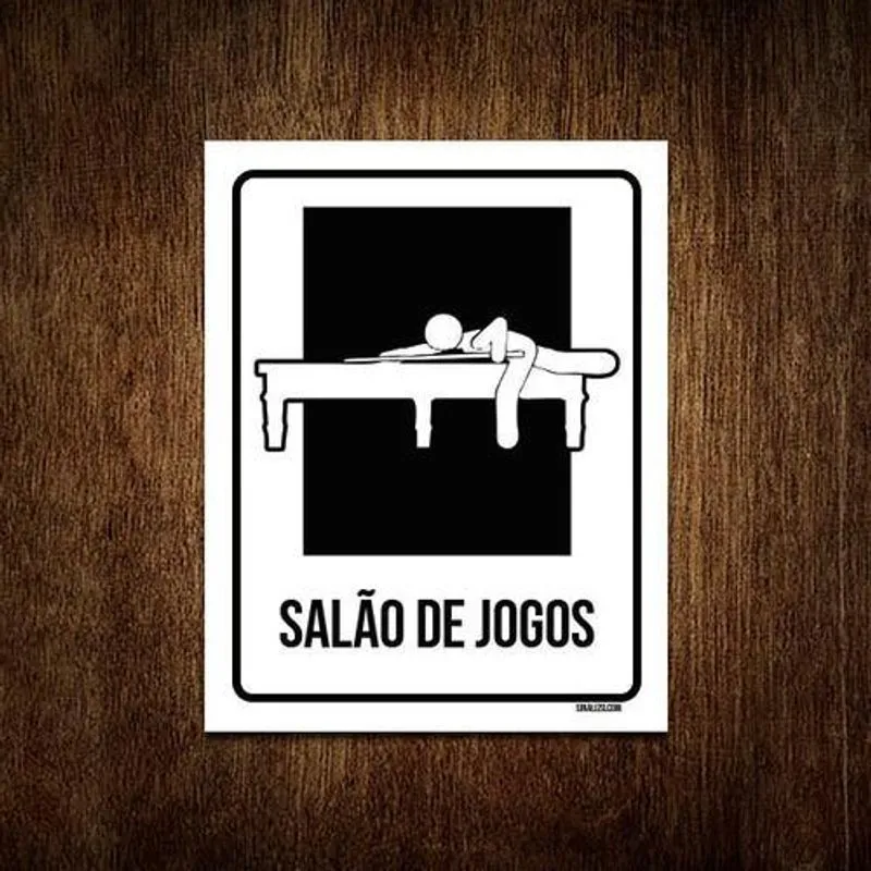 Kit 5 Placas Condomínio Ambiente Salão De Jogos