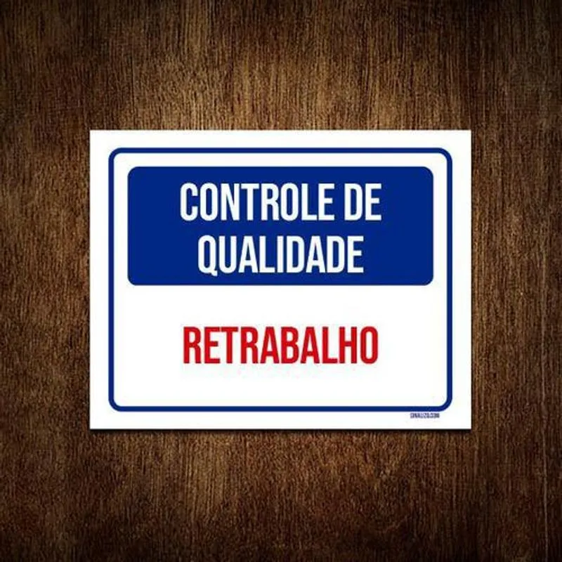 Kit 5 Placas Controle De Qualidade Retrabalho