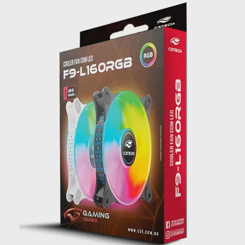 Cooler fan F9-L160WH rgb 12CM C3TECH Gaming
