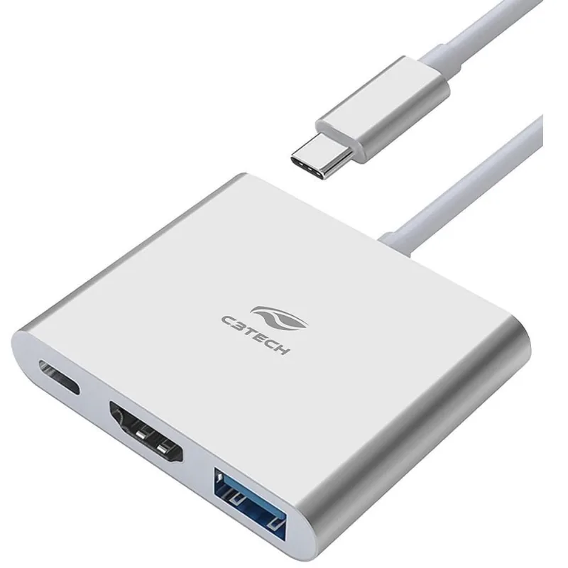Hub Usb-C 3.0, Com 3 Portas, Hdmi 4K 30Hz Hu-D10Si, C3Tech
