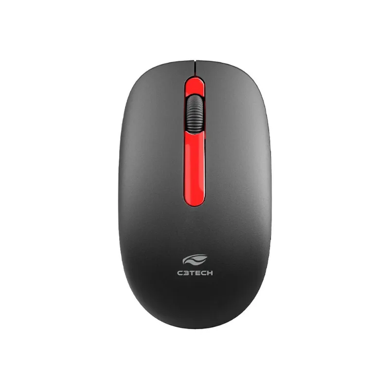 Mouse Sem Fio M-W15RBK Vermelho C3Tech