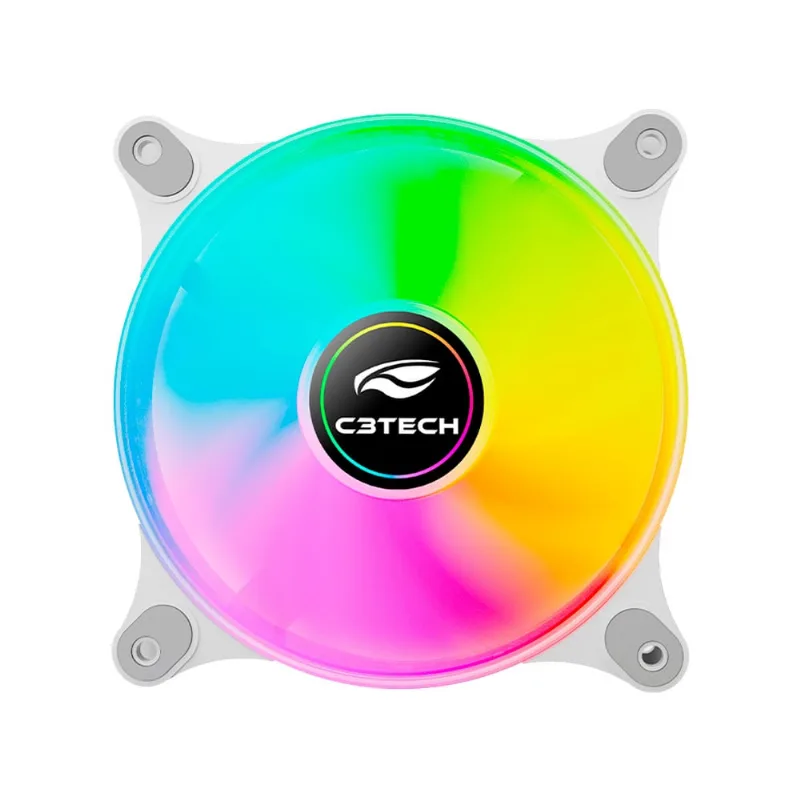 Cooler Fan Gamer, LED argb, F9-L170WH, 12cm, 6 Pinos, C3Tech Gaming, Branco