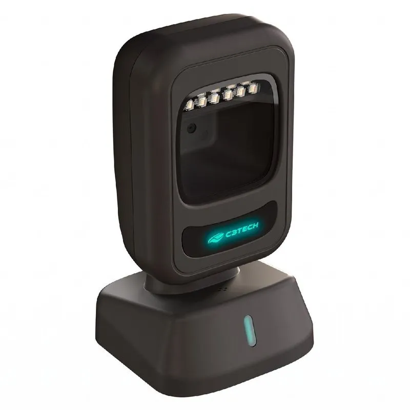 Leitor De Código De Barras E QR Code C3Tech LB-D300 USB 2D Lê Boletos NFe E Telas Preto