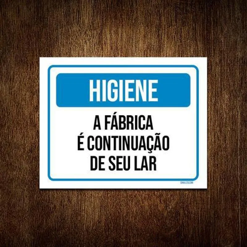 Kit 5 Placas Higiene A Fábrica É Continuação Do Seu Lar