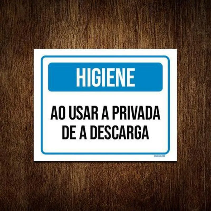 Kit 5 Placas Higiene Ao Usar Privada De Descarga