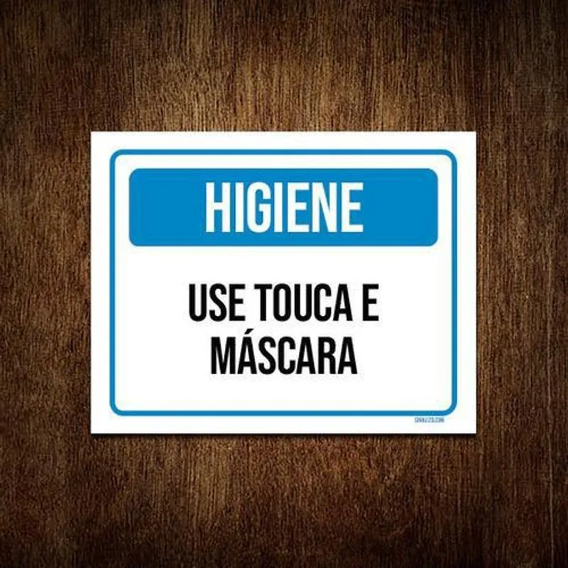 Kit 5 Placas Higiene Use Touca E Máscara
