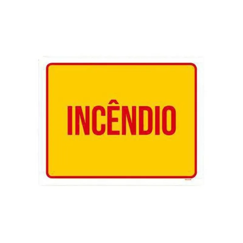 Kit 5 Placas Indicativa Ambiente Incêndio