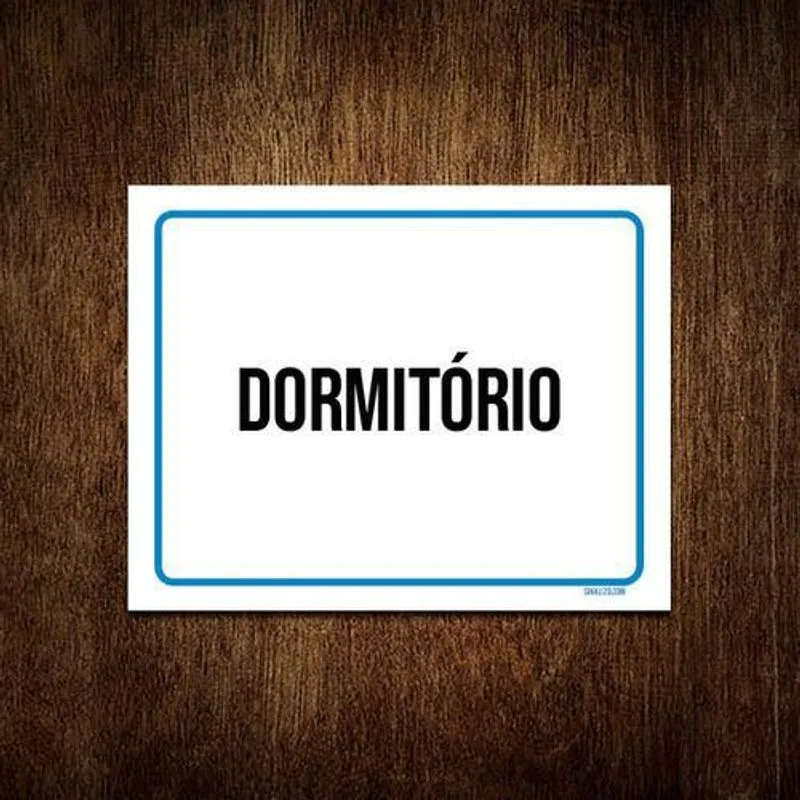 Kit 5 Placas Sinalização Ambiente Dormitório