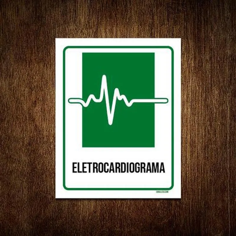 Kit 5 Placas Sinalização Hospitalar Eletrocardiograma