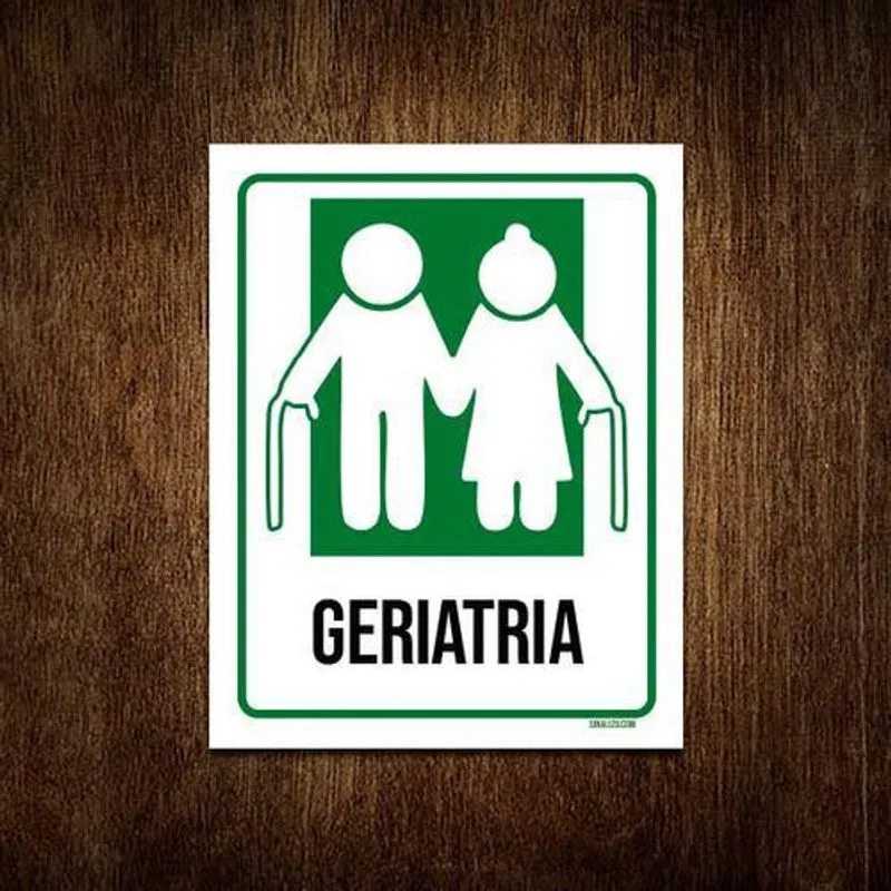 Kit 5 Placas Sinalização Hospitalar Geriatria