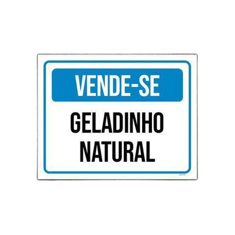 Placa Vende-se Geladinho Natural 36x46