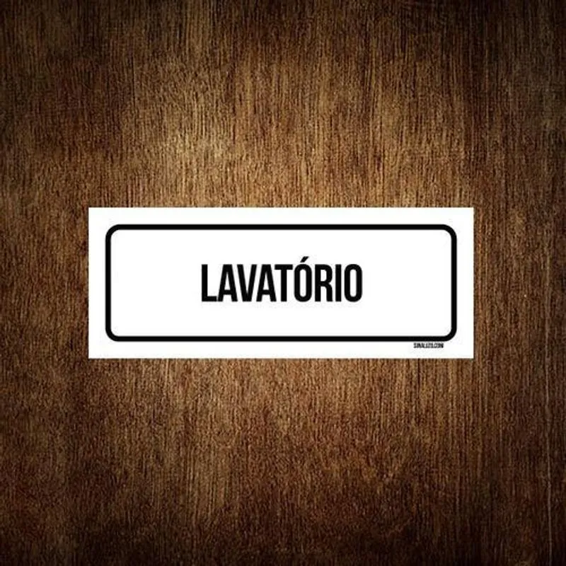 Placa De Sinalização Setor - Lavatório (23x9)