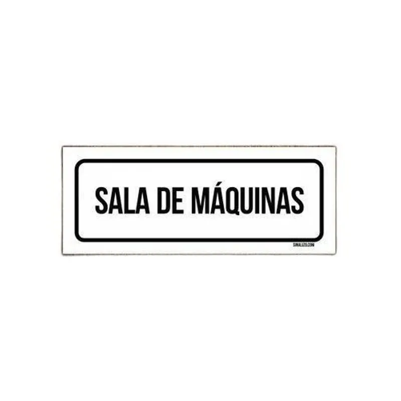 Placa De Sinalização Setor - Sala De Máquinas (23x9)