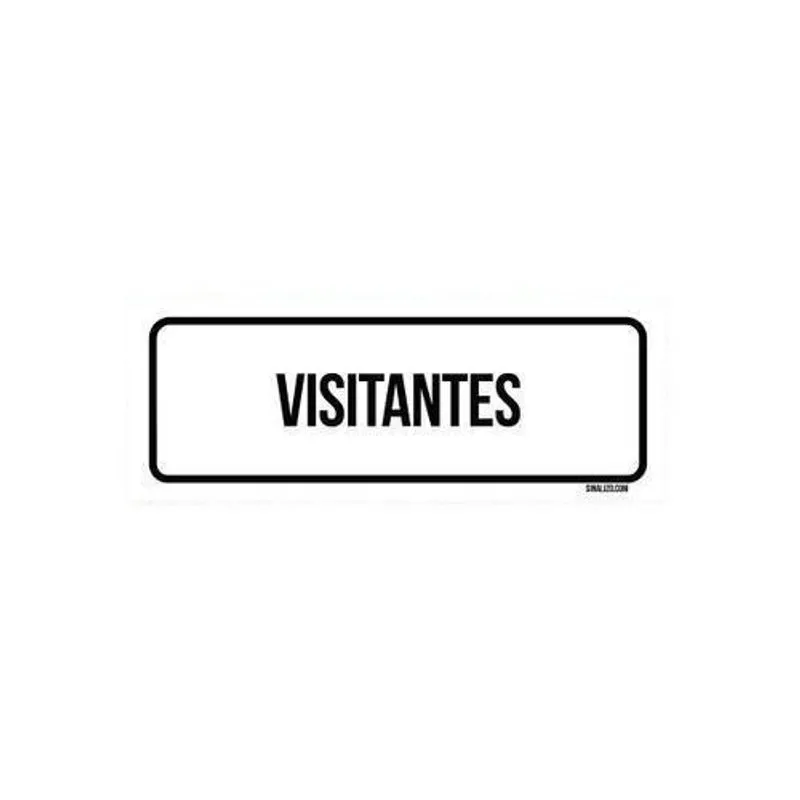 Placa De Sinalização Setor - Visitantes (23X9)