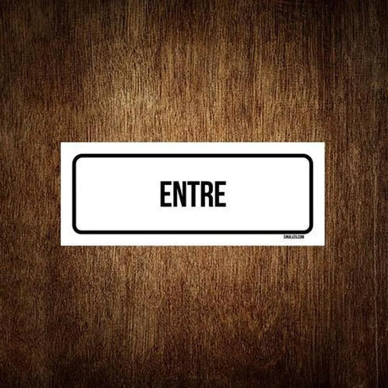 Placa De Sinalização Setor - Entre (30x10)