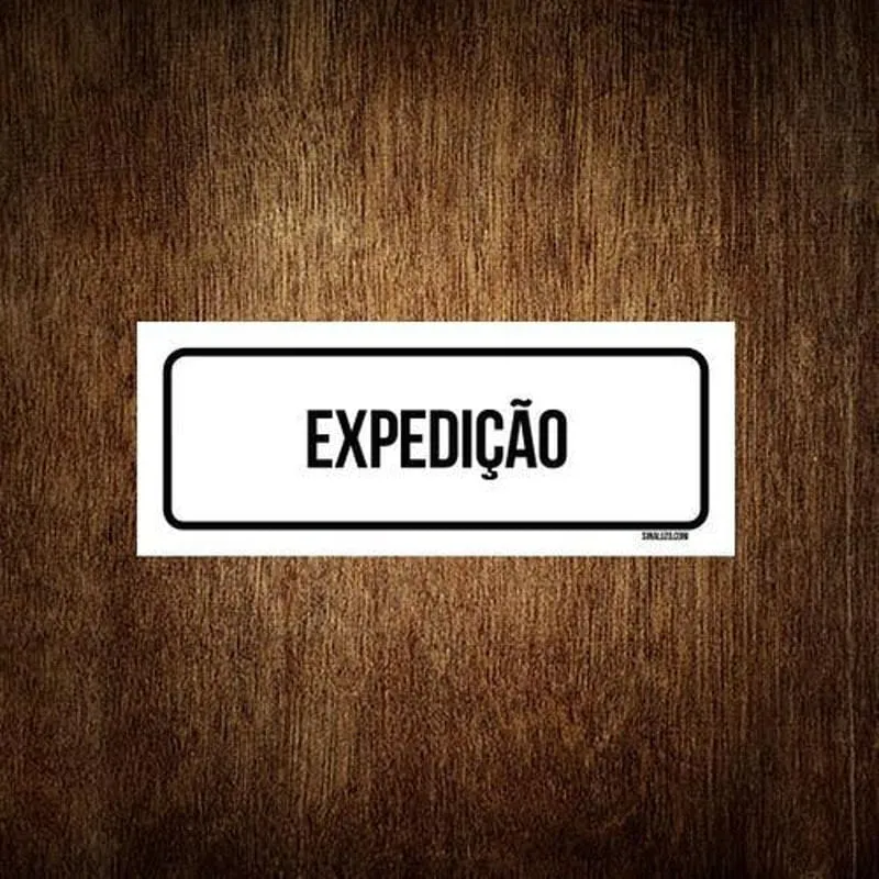 Placa De Sinalização Setor - Expedição (30X10)