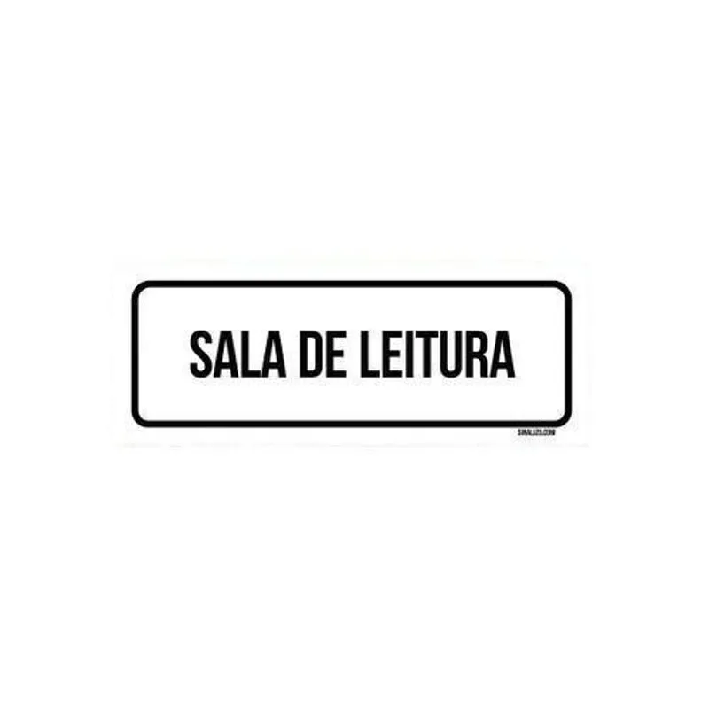 Placa De Sinalização Setor - Sala De Leitura (30X10)