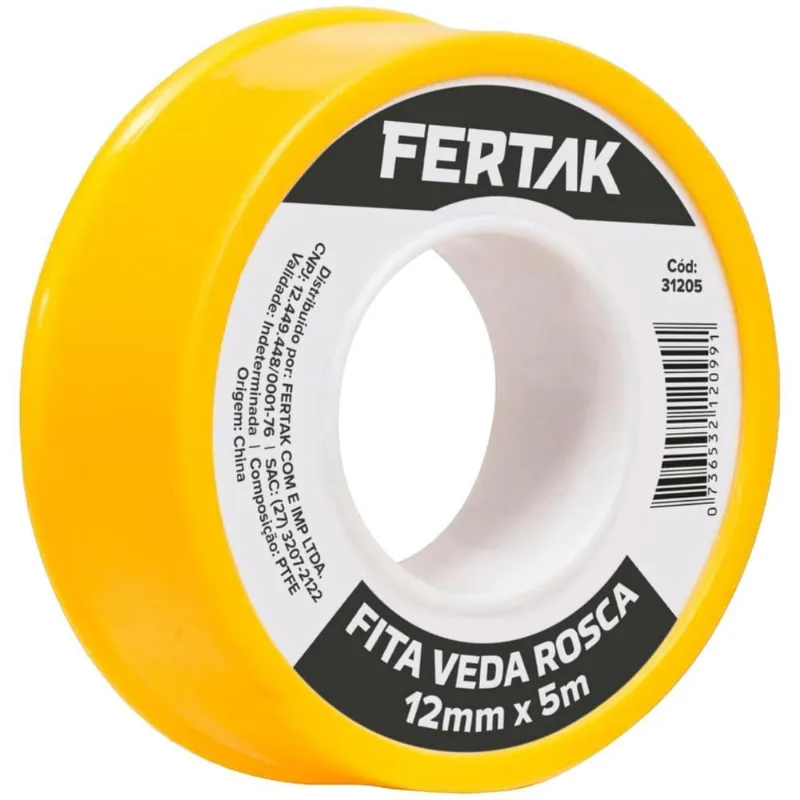 Fita Veda Rosca Teflon 12Mm X 5M Fertak