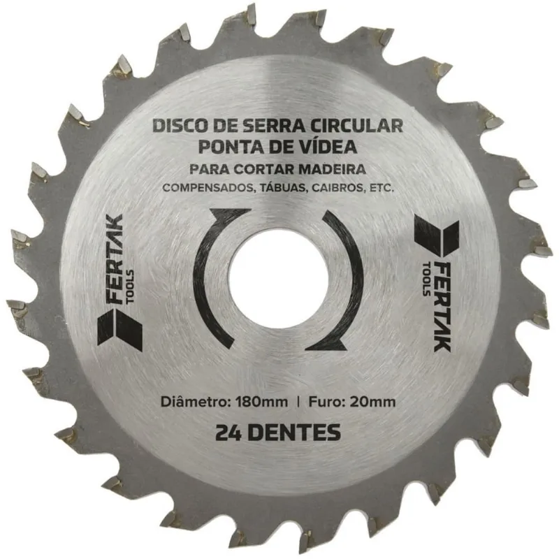 Disco De Serra Circular 24 Dentes 20X180Mm