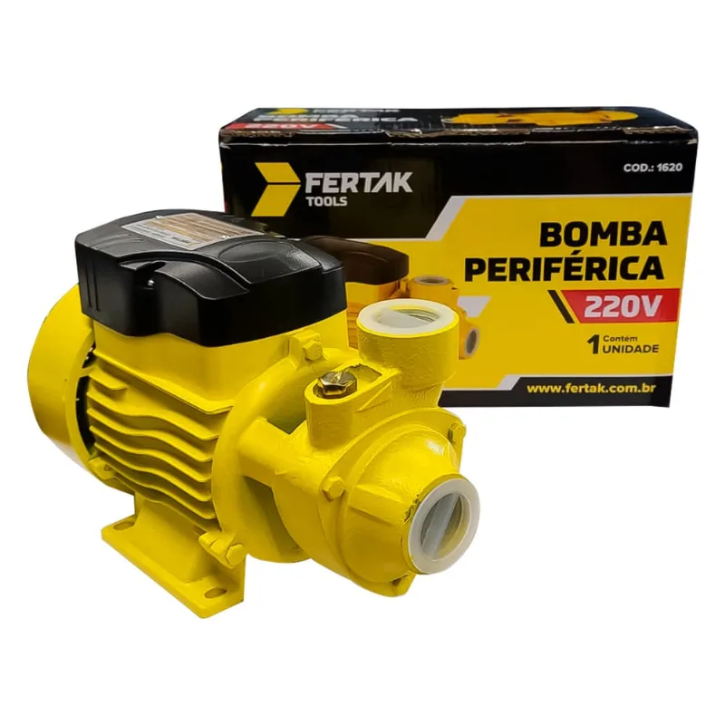 Bomba D'Água Periférica 220V 1/2CV Motobomba Hidráulico Auto Aspirante Fertak
