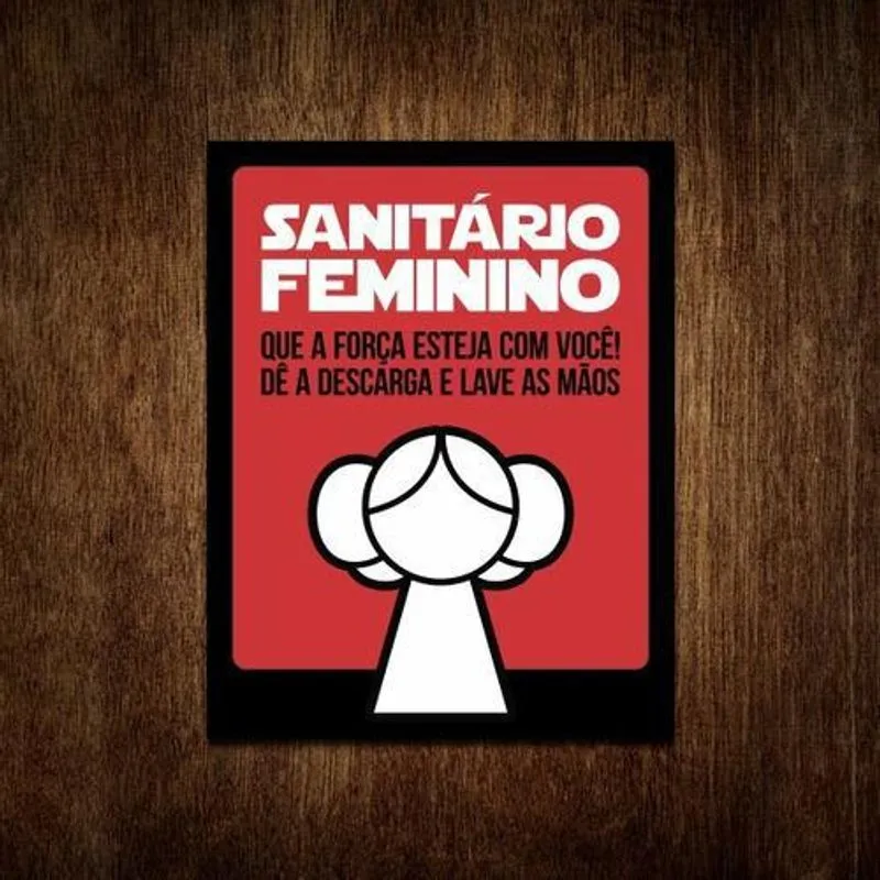 Placa De Banheiro Feminino - Princesa Rebelde (36x46)